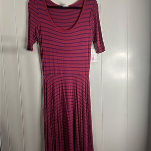 Striped Red and Blue Women's Dress Medium‎